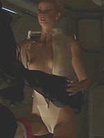 Nasty chick fucked by Robot in space ship